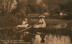 Boating on the Lake Postcard