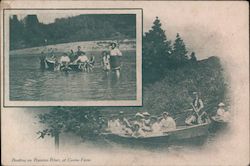 Boating on the Russian River, Cosmo Farm Hacienda, CA Postcard Postcard Postcard