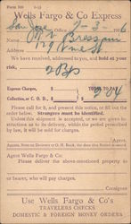 Wells Fargo & Co. Express Travelers Checks Receipt San Jose, CA Postcard Postcard Postcard