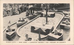 Kiddy City-San Jose-Largest Merry-Go-Round in county Postcard