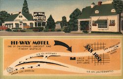 Hi-Way Motel. One of California's largest and finest motels. Postcard