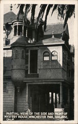 Partial View of Side and Front of Mystery House, Winchester Park San Jose, CA Postcard Postcard Postcard