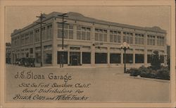 J.E. Sloan Garage. 502 So. First . San Jose, Calif. Local distributors for Buick cars and white trucks California Postcard Postc Postcard