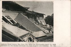 Vendome Hotel Annex, San Jose, Cal. after the Earthquake, April 18, 1906. Postcard