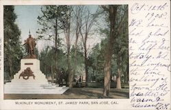 McKinley Monument, St. James' Park San Jose, CA Postcard Postcard Postcard