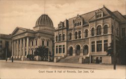 Court House & Hall of Records San Jose, CA Postcard Postcard Postcard