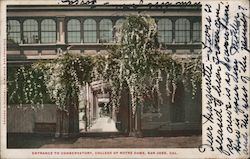 Entrance to Conservatory, College of Notre Dame Postcard