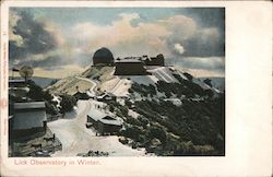 Lick Observatory in winter Postcard