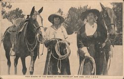 Fair riders of the Range at the Round-up. San Jose. July 1-2-3-4 Postcard