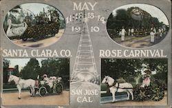 Santa Clara Co. Rose Carnival May 11-12-13-14 1910 San Jose Cal. Postcard