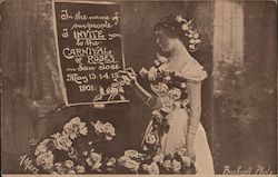 In the name of our people I invite you to the Carnival of Roses in San Jose May 13, 14, 15, 1901 Postcard