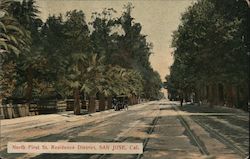 North First St. residence district, San Jose, Cal. Postcard