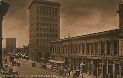 First Street, San Jose, Cal. First National Bank Bldg. Postcard