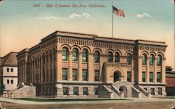 Hall of Justice San Jose, CA Postcard Postcard Postcard