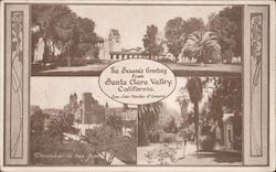 The Season's Greeting from Santa Clara Valley, California. San Jose Chamber of Commerce. Postcard Postcard Postcard