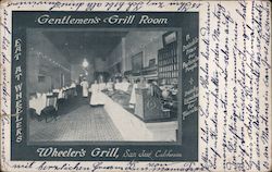 Gentlemen's Grill Room - Wheeler's Grill, San Jose, California. - Eat at Wheeler's Postcard Postcard Postcard