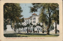 McKinley Monument in St. James Park, and Hotel St. James, San Jose, Cal. Postcard