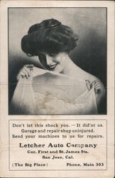 Letcher Auto Company San Jose, CA Postcard Postcard Postcard