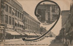 Follow the arrow to Webb's Drug and Photo Supply Store, 72 S. First St., San Jose, Cal. California Postcard Postcard Postcard