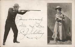 C. J. Schilling Sharpshooters, Western Show? Autographed? Postcard