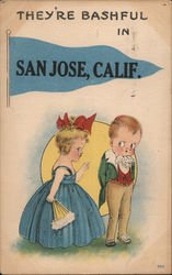 They're bashful in San Jose, Calif. Postcard