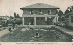 Swimming Pools, Garden City Sanitarium Postcard