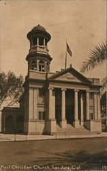 First Christian Church. San Jose, Cal Postcard