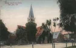 Trinity Church from Park San Jose, CA Postcard Postcard Postcard