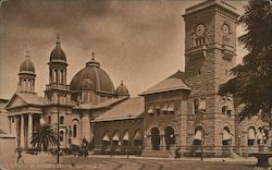 Post Office & St. Joseph's Church San Jose, Cal. Postcard