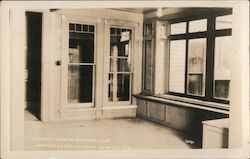 Sun porch showing trapdoor floor. Winchester Mystery House. Near San Jose, Cal. California Postcard Postcard Postcard