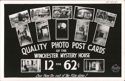 Rare: Frasher's Advertising Winchester Mystery House "12 for 62 cents San Jose, CA Postcard Postcard Postcard