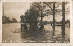 6 cylinder "Mitchell" on the Monterey Road 1911 Flood San Jose, CA Postcard Postcard Postcard