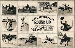 California Round-up. Second Annual Event. July 1-2-3-4. San Jose. 47 miles from San Francisco Postcard Postcard Postcard