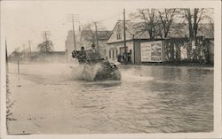 Car on Flooded Street San Jose, CA Postcard Postcard Postcard