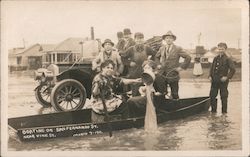 Flood Boating on San Fernando St. near Vine St. March 7 1911 San Jose, CA Postcard Postcard Postcard