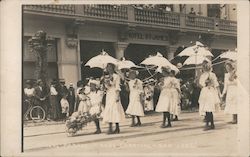 School parade. Rose Carnival. San Jose Postcard