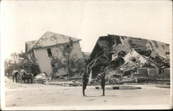 Soldiers, Houses damaged by Earthquake San Jose, CA Postcard Postcard Postcard