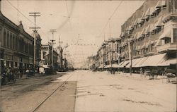 Electric Tower, Street Scene Postcard