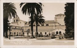 Auditorium as seen thru City Hall Park Postcard