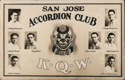 Rare: San Jose Accordion Club K.Q.W. California Postcard Postcard Postcard