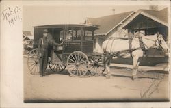 George M. Thompson Bread Delivery Wagon Postcard