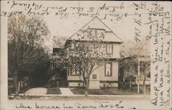 Two-story Residence House Postcard