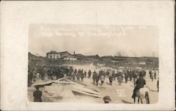 Using Fire Hose on the Army of Unemployed - 1914 Postcard