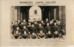 Sacramento Junior College Football Team Postcard