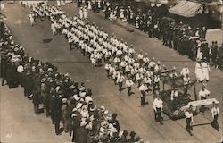 William Land School Drawing Marching In Parade Sacramento, CA Postcard Postcard Postcard