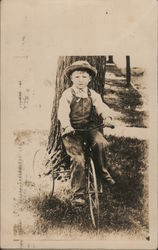 A Little Boy on a Bike Sacramento, CA Postcard Postcard Postcard