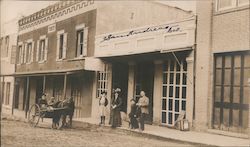 A Horse Drawn Carriage and People In Front of a Store Front San Andreas, CA Postcard Postcard Postcard