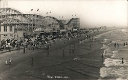 Rollercoaster - Seal Beach California Postcard Postcard Postcard