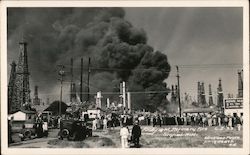 Richfield Refinery Fire Signal Hill, CA Postcard Postcard Postcard