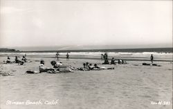 People on the Beach Stinson Beach, CA Postcard Postcard Postcard